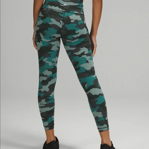Women's Leggings Blue Camo Lululemon Leggings LULULEMON Power